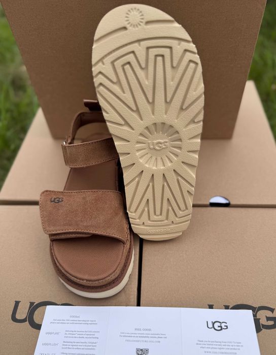 ‼️АКЦІЯ / РОЗПРОДАЖ‼️Оригінал / Босоножки Ugg W Goldenstar Sandals Brown / Chestnut /Босоніжки Уггі/ Угги / Сандалі Угг