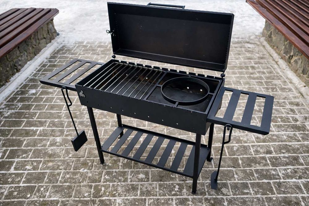 Мангал 4мм метал 12 шампурів Виробництво Казан Барбекю Розпродаж -35%