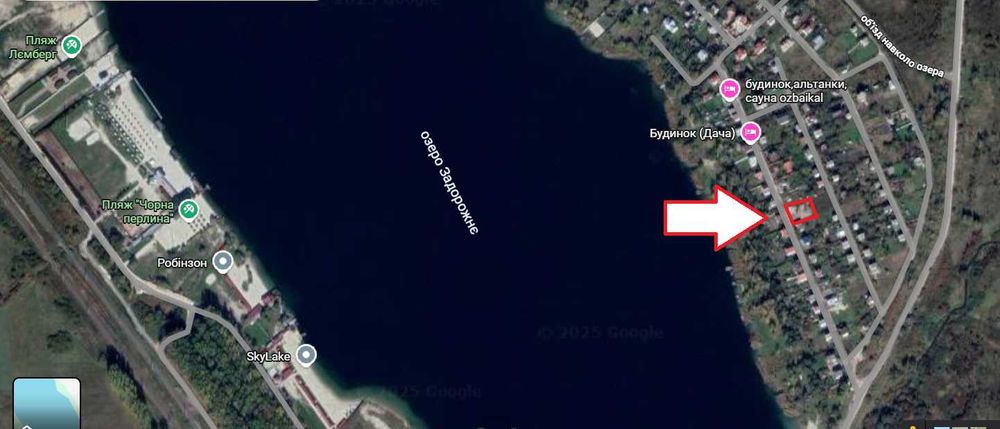 Продаж земельної ділянки біля озера Задорожнє