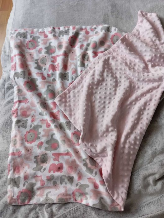 Kocyk niemowlęcy różowy