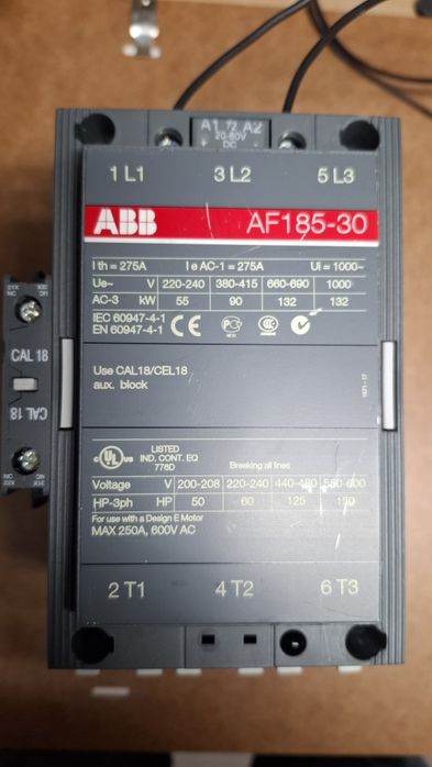 Stycznik ABB AF185-30 | 90kW | AC oraz DC