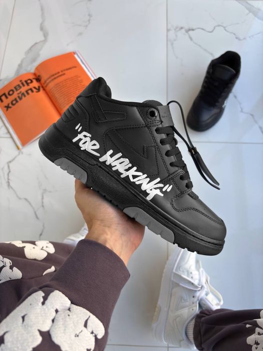 Кросівки Off-White Out of Office Black White For • Шкіра Нові