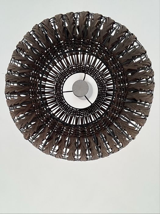 Candeeiro de teto (bola 30 cm em rafia natural)