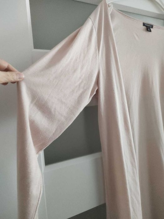 Kardigan narzutka damska rozmiar XL 3XL róż pudrowy