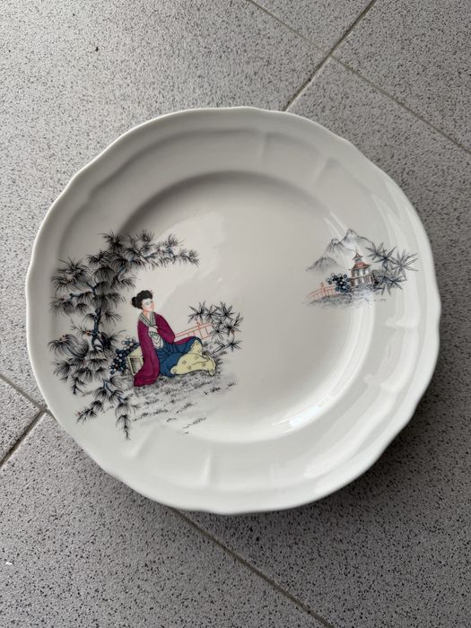 Conjunto de 3 Pratos Porcelana SP Coimbra (Portugal)