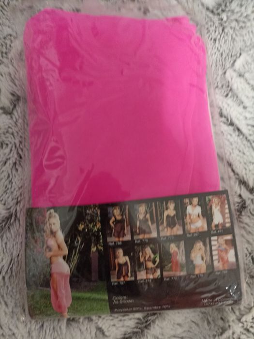 Zestaw Sexowna bielizna  stanik i przeźroczyste spodenki Alibabki L