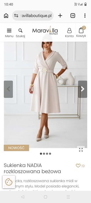 Sukienka Nadia rozkloszowana 44 maravilla boutique