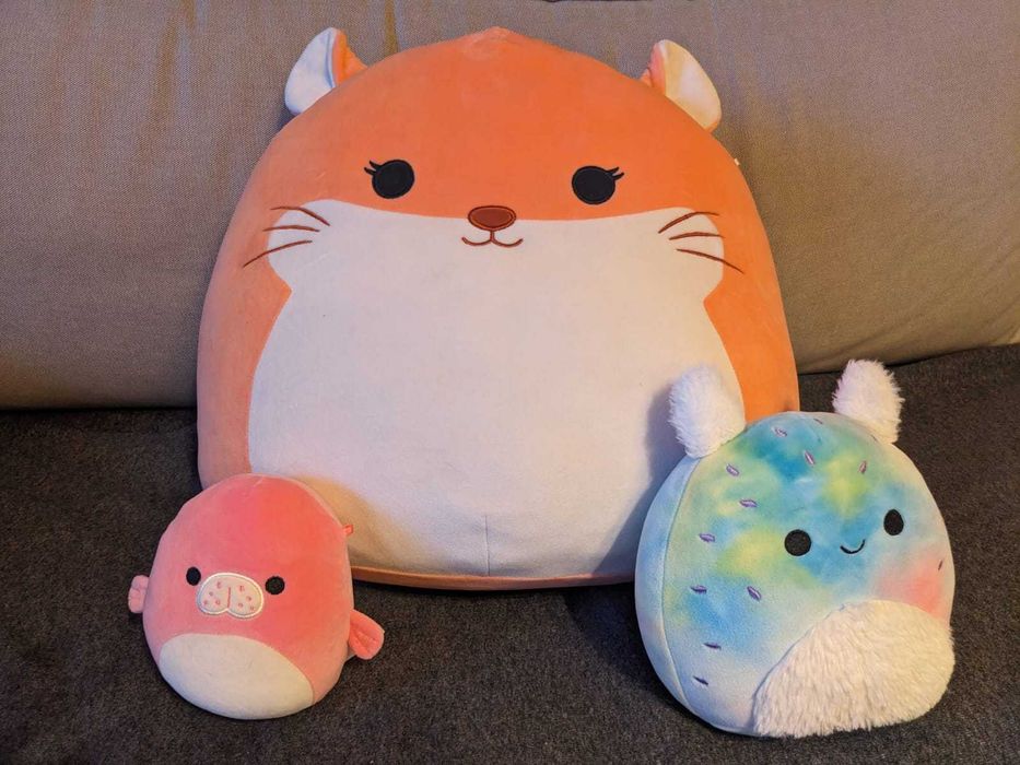 pluszaki squishmallows 9 sztuk duże i małe