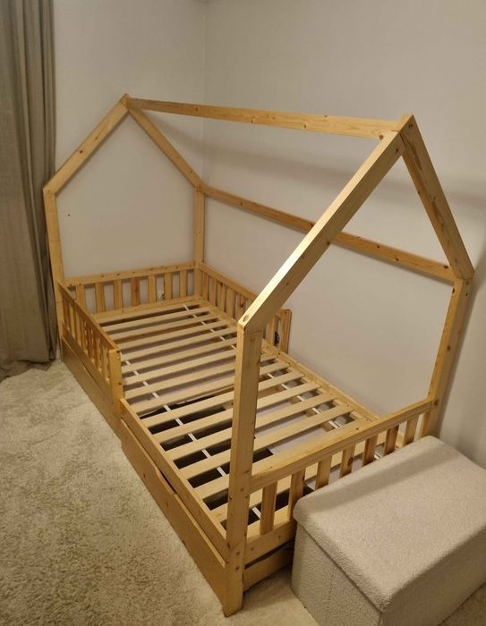 Cama Montessori Natural com 2 Gavetas