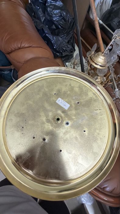 Candeeiro de teto clássico em vidro e dourado