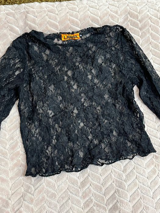 Мереживний стильний прозорий топ