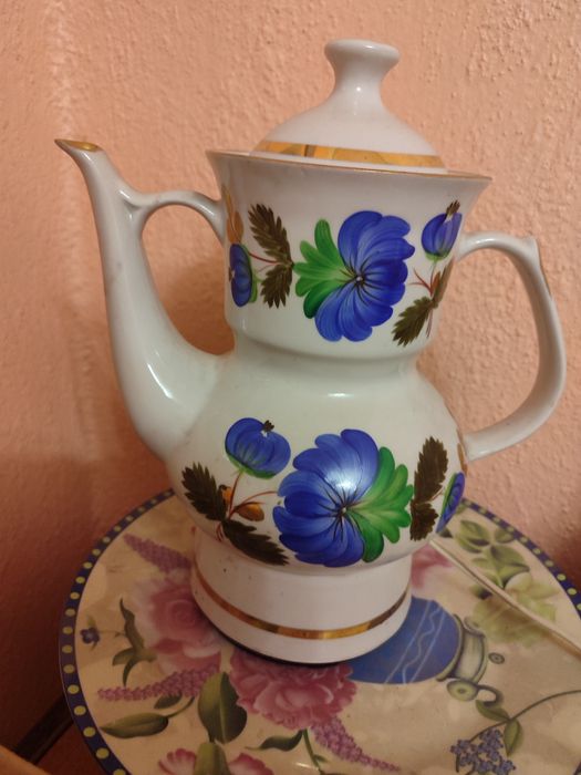 Электро кофеварка чайник СССР. Керамический