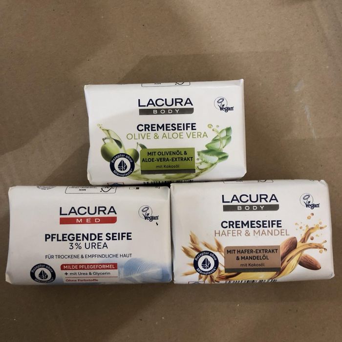 Мило з оливковою олією та алоє LACURA, 150 г
