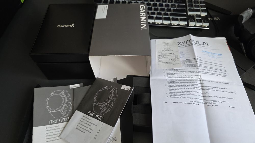 Zegarek Garmin Fenix 7X Sapphire Solar Tytanowo-szary