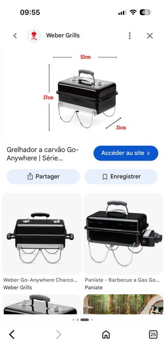 Grelhador portátil Weber