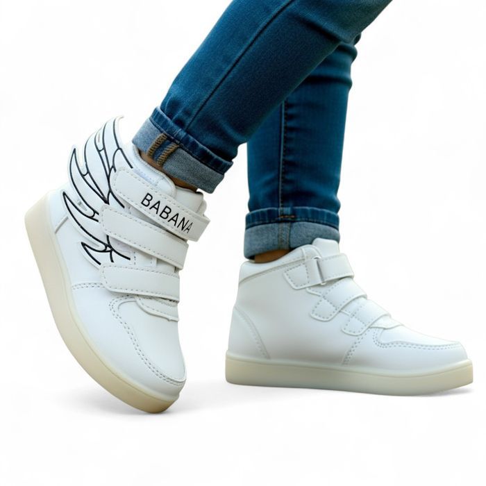 Buty sportowe dziecięce z rzepami i skrzydełkami 6438 rozm. 26