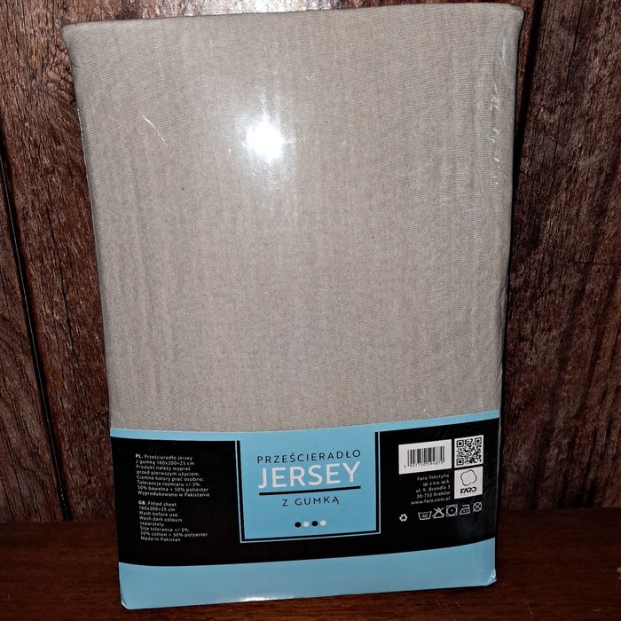 Prześcieradło Jersey z gumna 160x200 NOWE