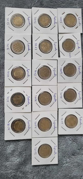 Moedas Comemorativas Euro-Espanha, Eslovénia, Estónia, Finlândia Leton