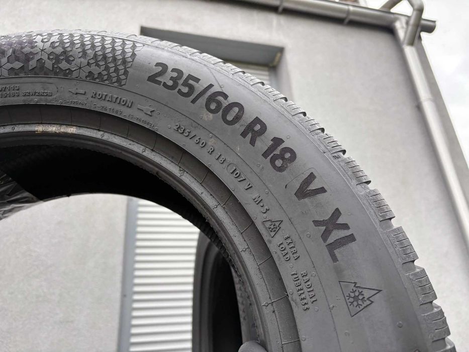 2szt zimowe 235/60R18 Continental 8-7mm 2024r świetny stan! Z864 gwar
