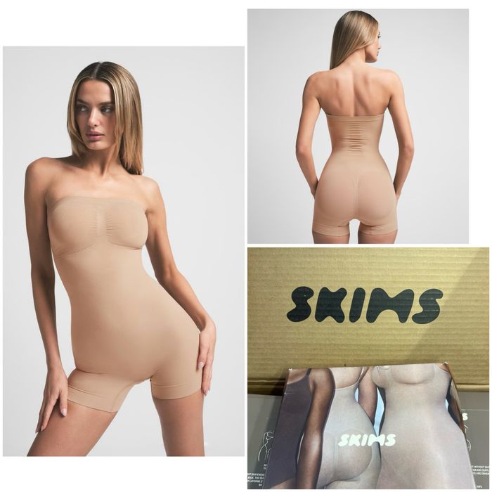 Боді skims M seamless sculpt STRAPLESS SHORTIE BODYSUIT оригінал скімс