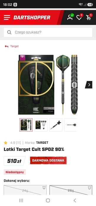 lotki dart target cult sp02 26g