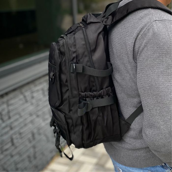 Чорний рюкзак БАГАТО ВІДДІЛЕНЬ туристичний спортивний місто Street Mas