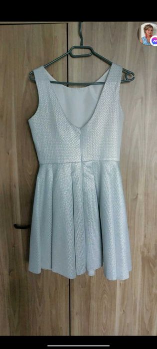 Sukienka balowa posrebrzana