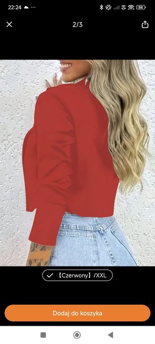 Czerwony blazer XXL