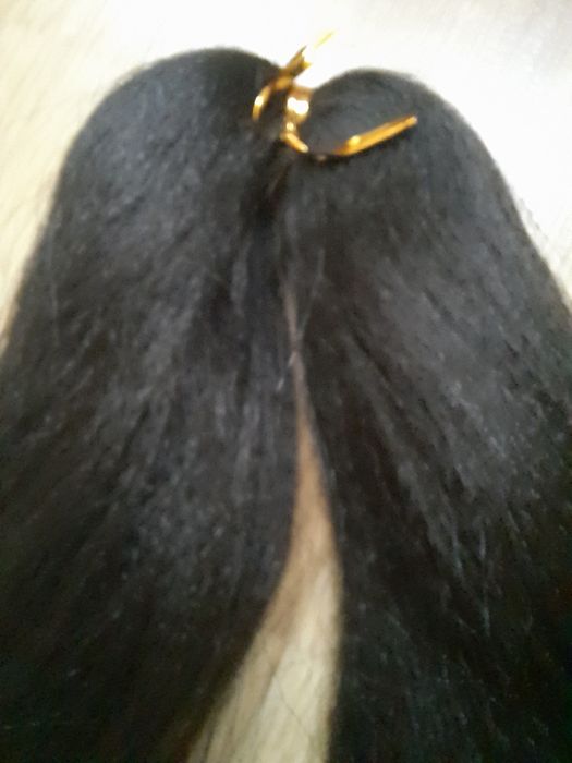 Włosy czarne doczepiane długie 65 cm pasmo nowe