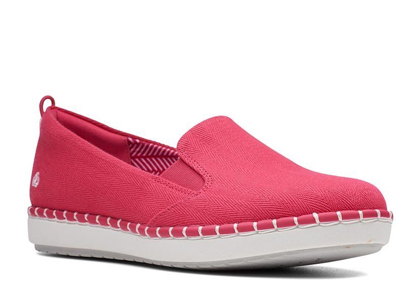 Clarks Baleriny damskie - Step Glow Slip - r 36 - Różowe, tekstylne
