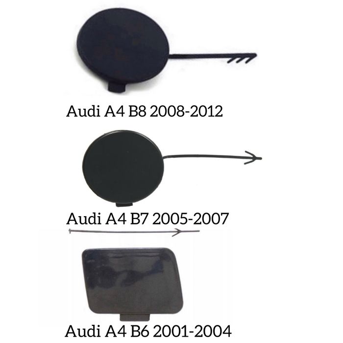 Заглушка Кришка Бампера Крюка Гака Audi,A4,B6,B7,B8,Ауді,А4,Б6,Б7,Б8