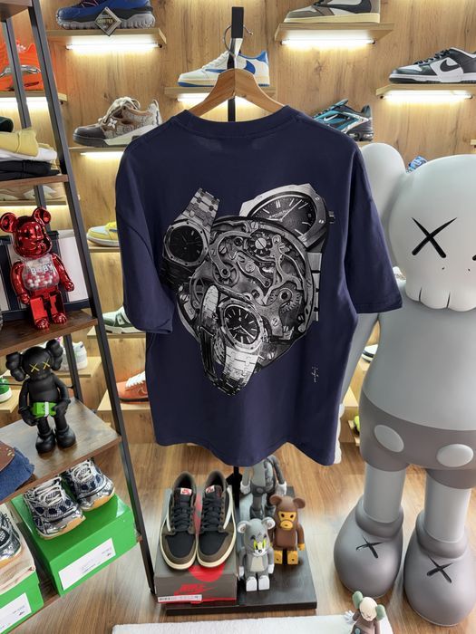 Футболка Cactus Jack x Audemars Piguet Travis Scott Navy Blue Off-White Bape