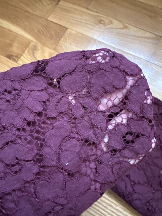 Мереживні штани вишневі