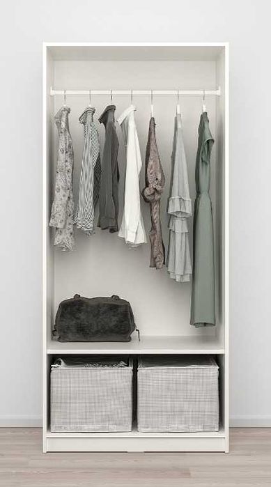 Roupeiro IKEA KLEPPSTAD c/2portas, branco, 79x55x176 cm - Bom estado | 2 unidades