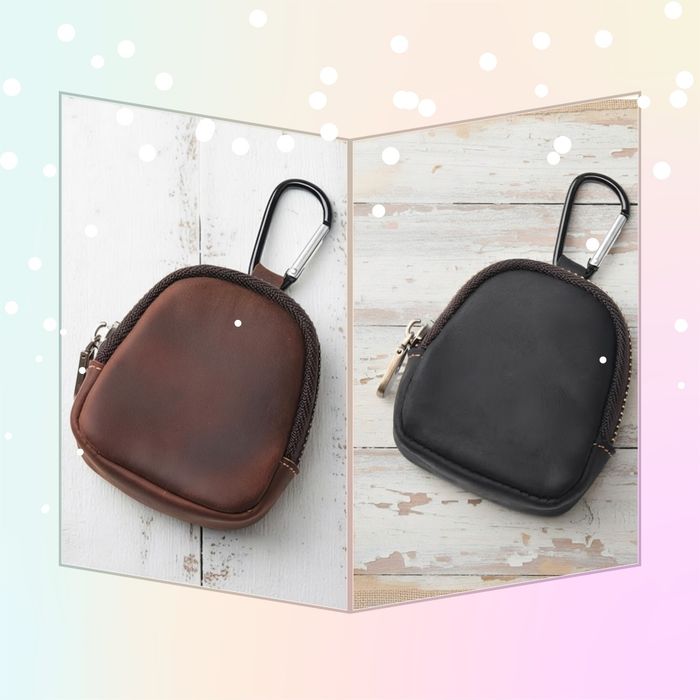 Porta moedas em pele genuína Novo