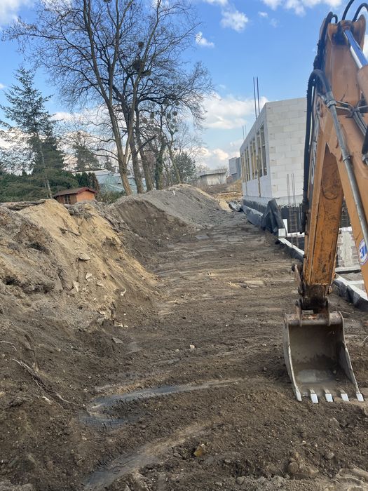 Usługi koparko-ładowarką, Prace ziemne, Rozbiórki, Wykopy