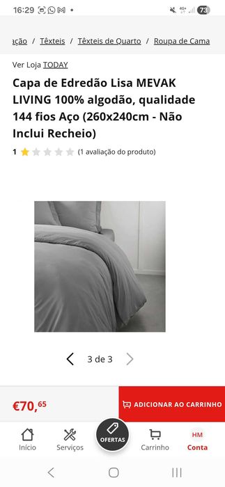 Capa de Edredon Casal 100% Algodão