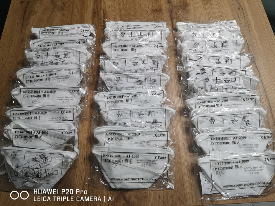 Maseczki ochronne ffp3 z zaworkiem
