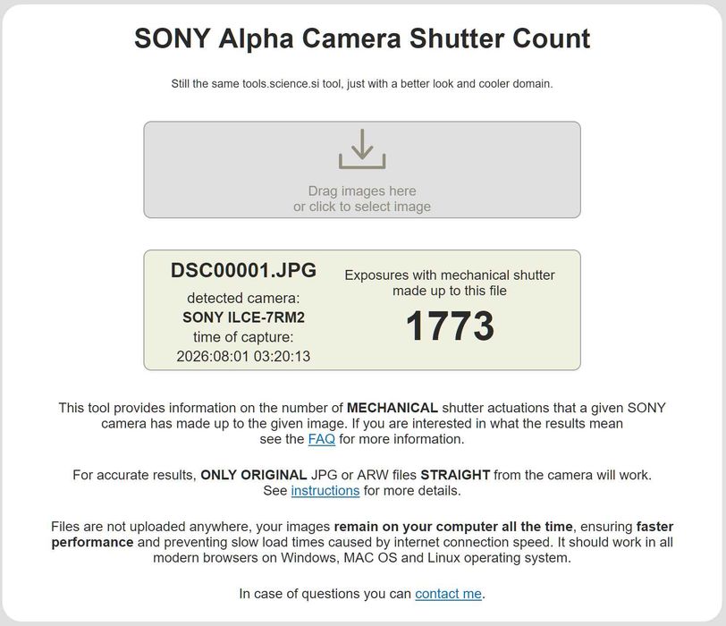Sony Alpha a7R II Body (1773 кадрів)