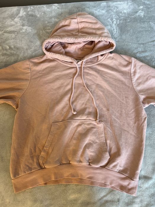 Bluza pudrowo różowa z kapturem