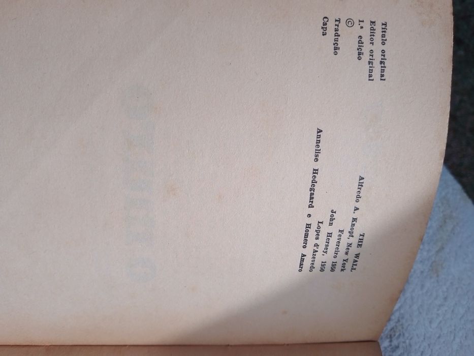 O muro-John Hersey-Dom Quixote-1 edicao-15E- Calçadeira - 2E Desde 2E.