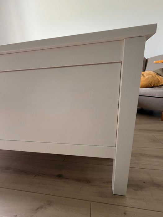 Łóżko IKEA HEMNES 160x200 białe + Materac VÅGSTRANDA | Zestaw