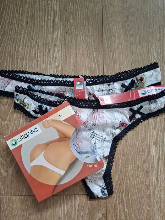 Stringi damskie Atlantic, rozmiar L, 2PACK