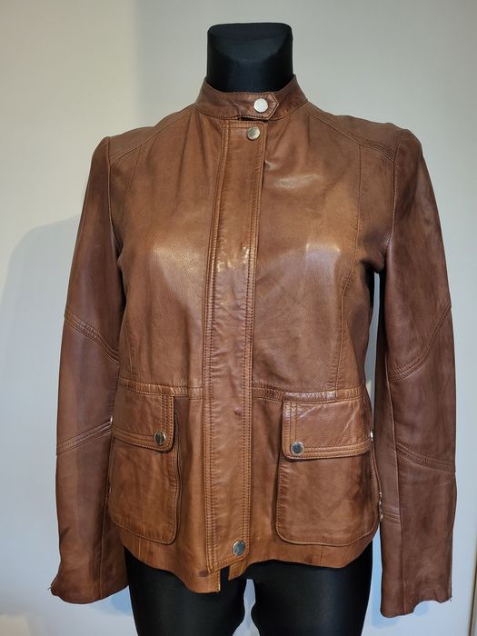 Kurtka skórzana Massimo Dutti, M skóra naturalna