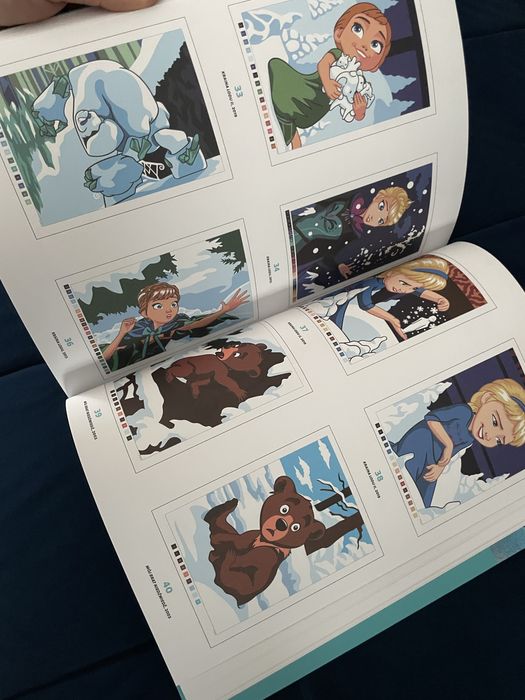 ZIMA Disney tom kolorowanek po numerach  Art Therapy