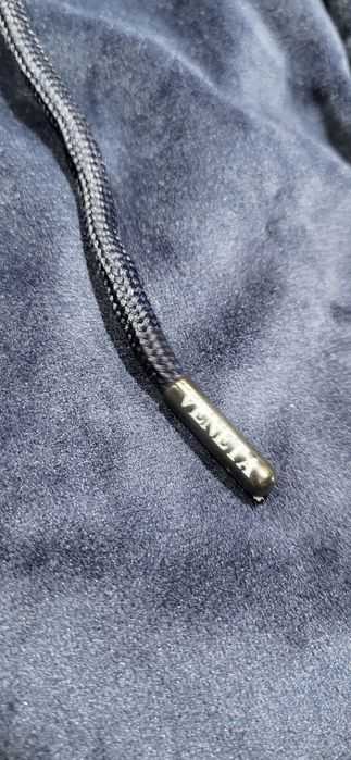 Granatowy włoski dres damski premium welurowy welur cudo S