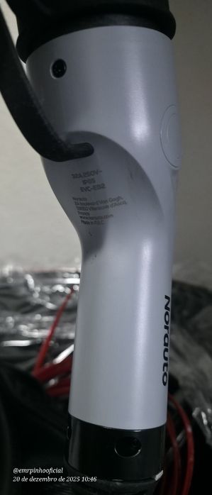 Cabo AC Carregador Veículos Eléctricos