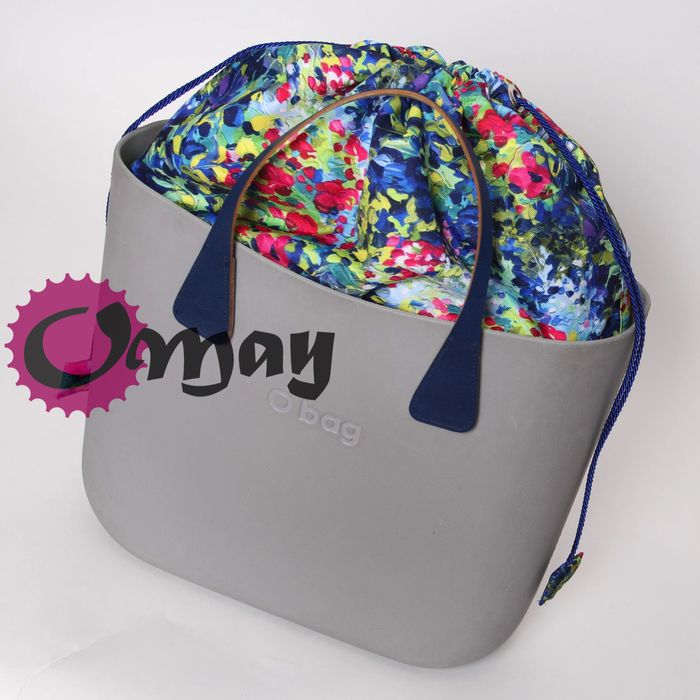 Organizer Worek do OBAG STANDARD kwiaty chabrowy różowy komin VIP OMAY