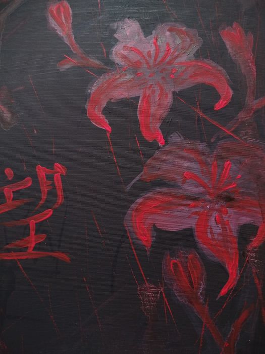 Картина ручної роботи в азіатському стилі