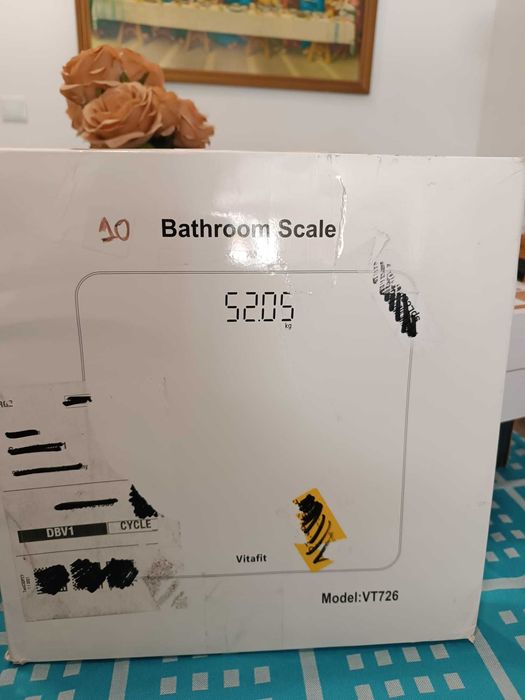 Balança Digital de Casa de Banho Vitafit Vidro Temperado Premium (Nova)
